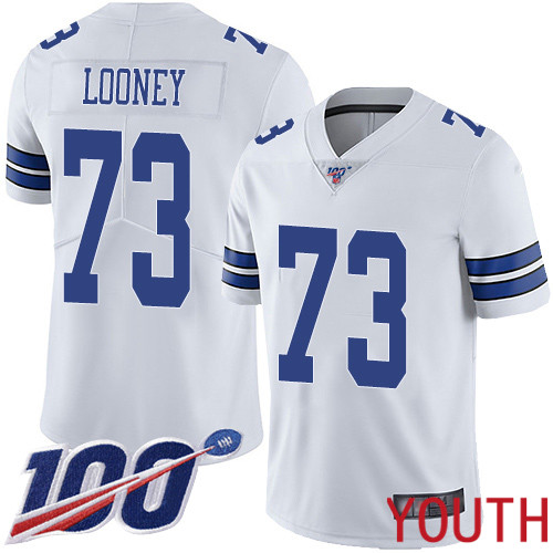Youth Dallas Cowboys Limited White Joe Looney Road #73 100th Season Vapor Untouchable NFL Jersey